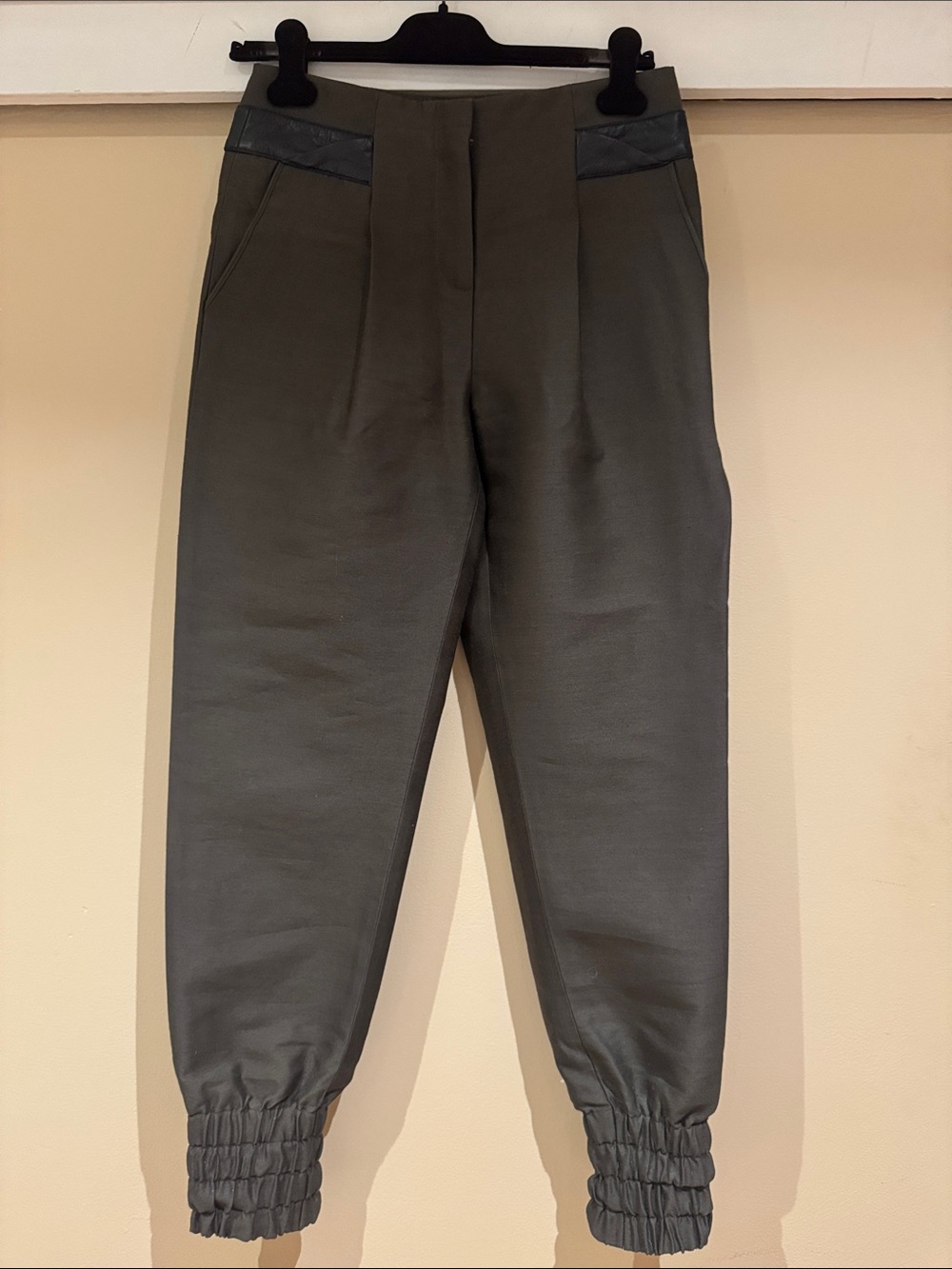 EDUN Olive Green Jogger Pants with Elastic Cuffs